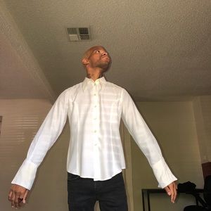 Women’s retro Harlow blouse, cream color.